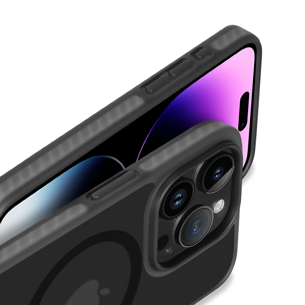 Nevox StyleShell Invisio Handyhülle für iPhone 16 Pro MagSafe Schwarz