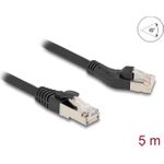 Delock RJ45 Netzwerkkabel Cat.8.1 S/FTP Stecker 45° nach links gewinkelt zu gerade (80755)