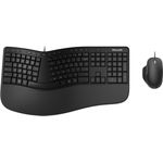 Microsoft Ergonomic Desktop Tastatur Maus enthalten Büro USB QWERTY Nordisch Schwarz (RJU-00009)