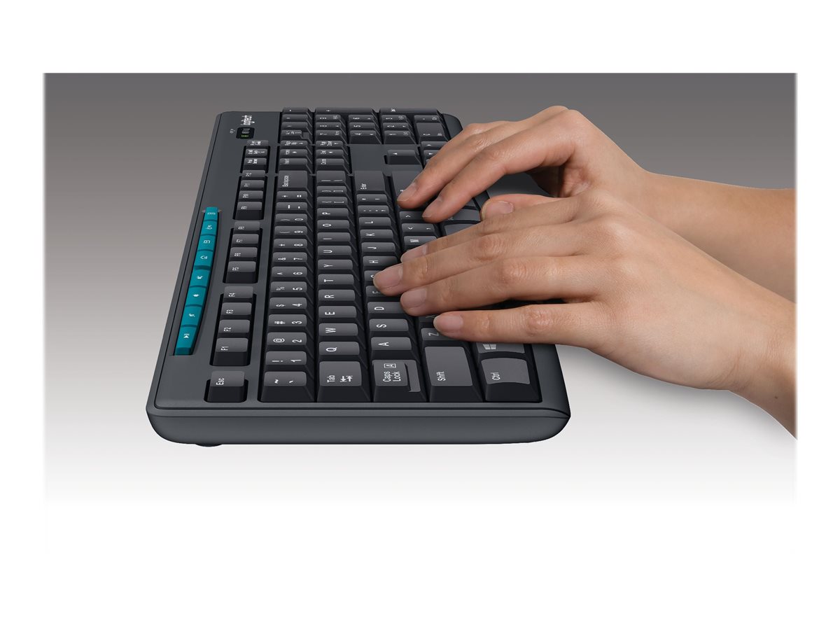 Logitech Wireless Keyboard K270 Tastatur QWERTZ Deutsch Schwarz