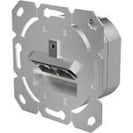 Hama Netzwerkdose, CAT-6a, 10 Gbit/s, geschirmt, 2 Ports, Unterputz (00200775)