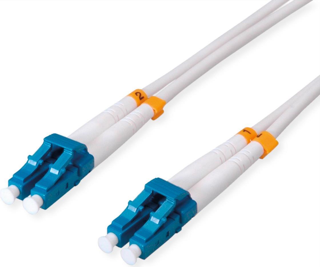 Secomp 21.15.8635 Glasfaserkabel 10 m 2x LC OS2 Weiß (21.15.8635)