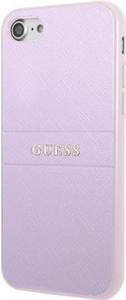 PU Leather Saffiano Case Purple for iPhone SE 2022 GUHCI8PSASBPU (GUHCI8PSASBPU)