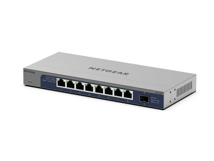 NETGEAR GS108X Unmanaged Switch 8 Ports 1 x 10 Gb SFP+ Uplink Grau, Blau