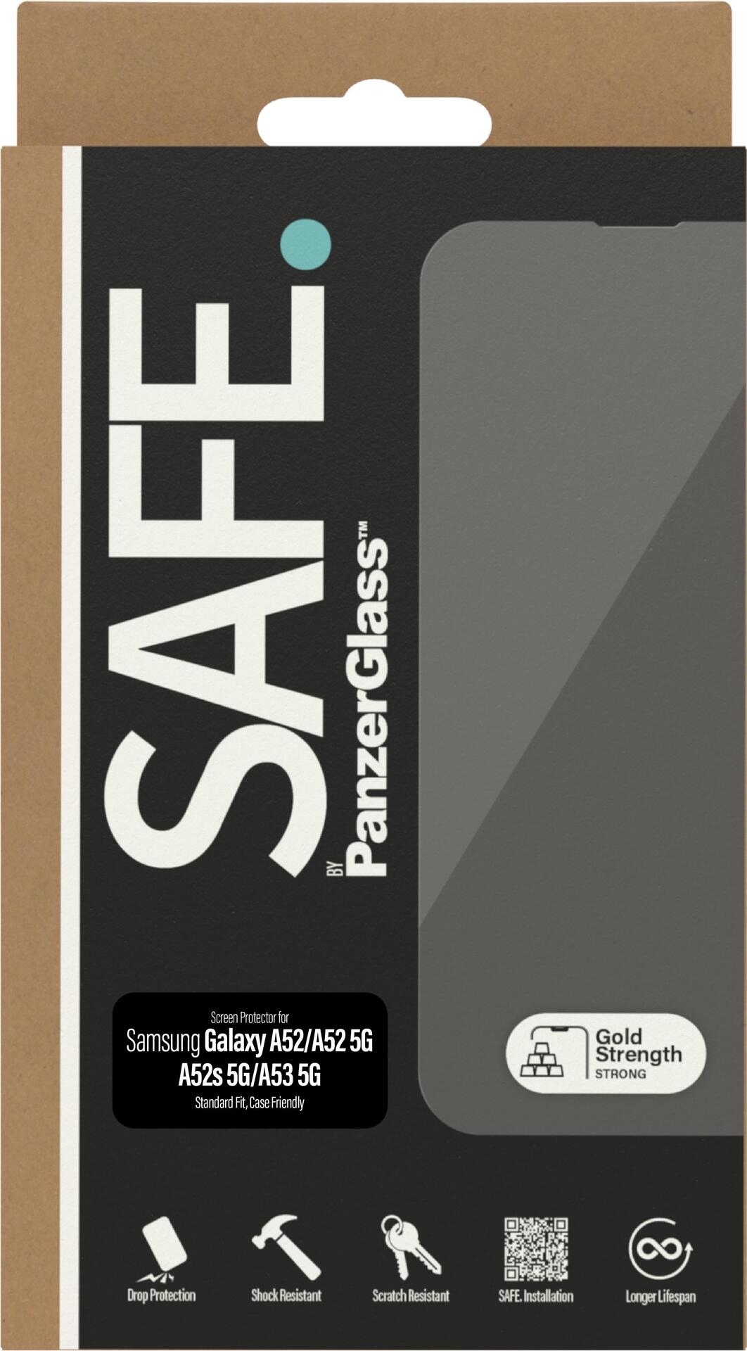PanzerGlass SAFE. by ™ Displayschutz Samsung Galaxy A52 | A52 5G | A52s 5G | A53 5G | Ultra-Wide Fit (SAFE95057)