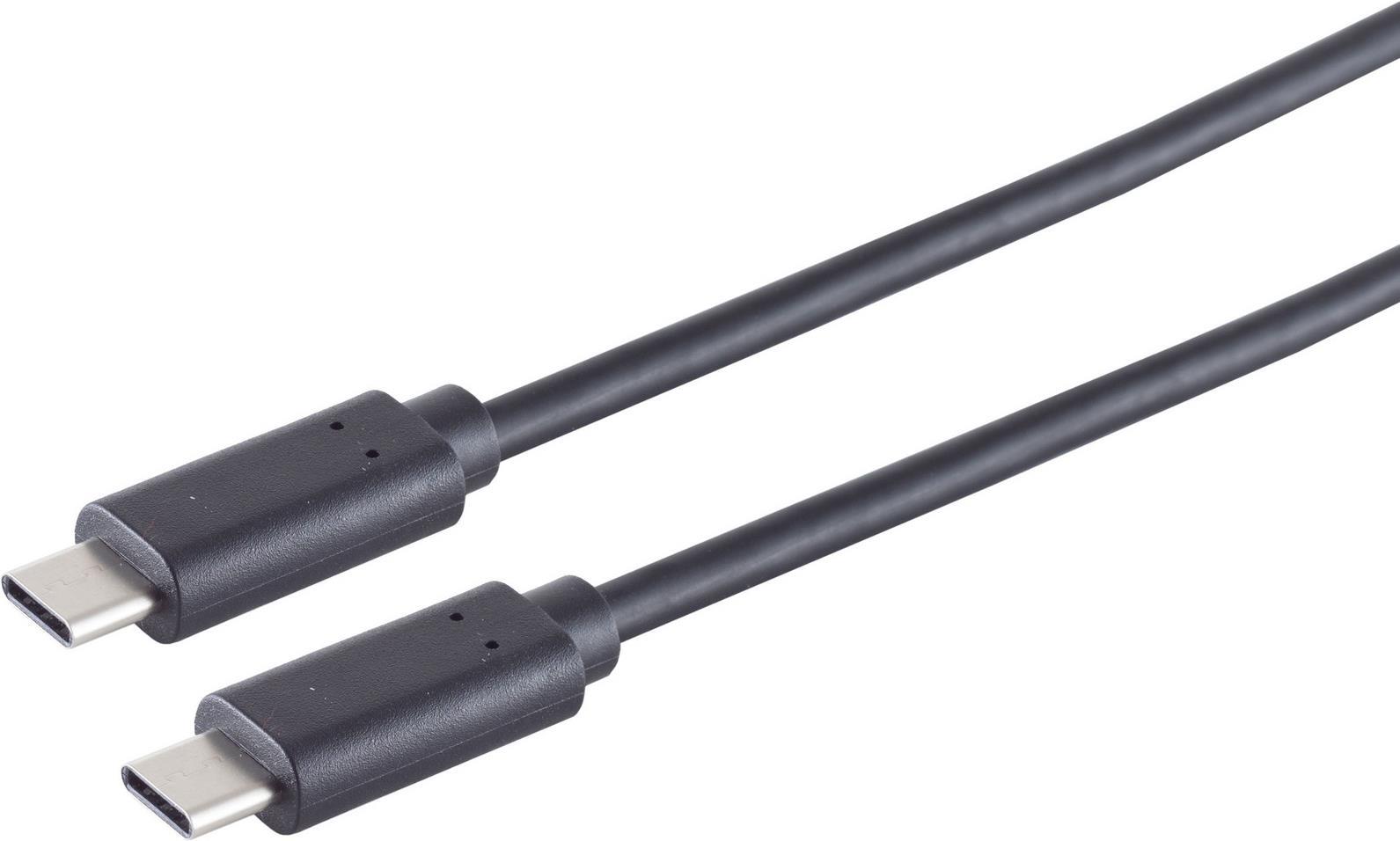 S/CONN maximum connectivity USB-C Verbindungskabel--USB Kabel 3.2 USB Typ C Stecker auf USB Typ C Stecker, Gen 2x2 weiß, 0,25m (13-48006)