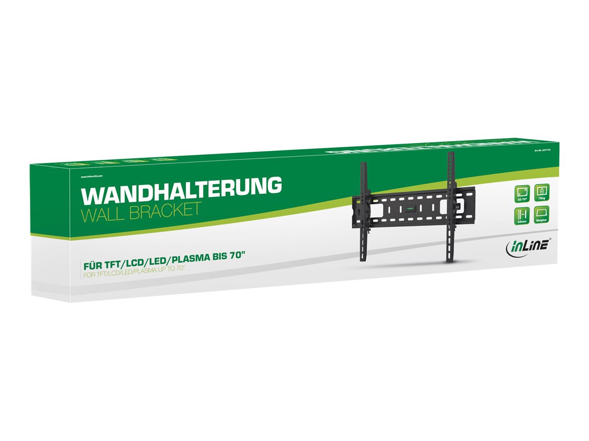 InLine Wandhalterung für Flachbildschirme 32-60" max. 75 kg Schwarz