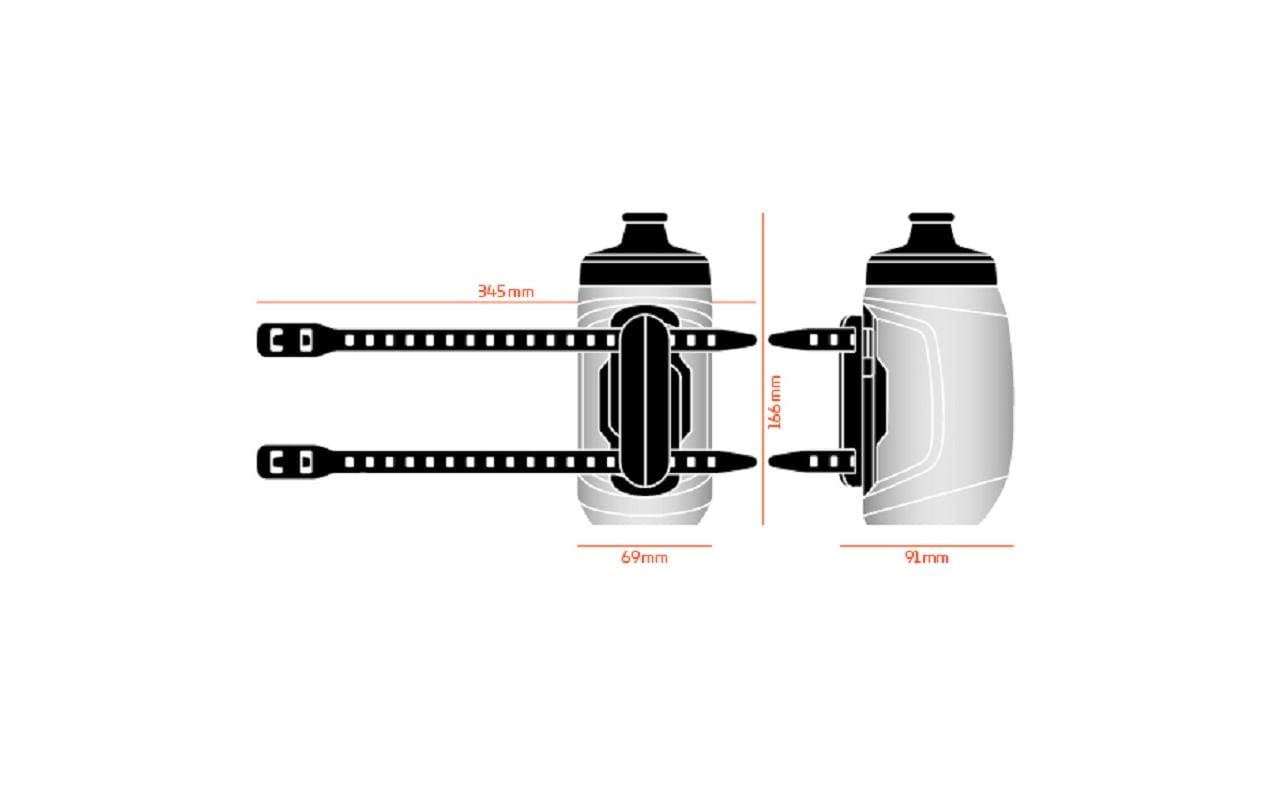 Fidlock Twist Bottle 450 + Uni Base Smoke, Schwarz