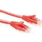 ACT Red 3 meter U/UTP CAT5E patch cable component level with RJ45 connectors. Cat5e u/utp component rd 3.00m (IK5503)