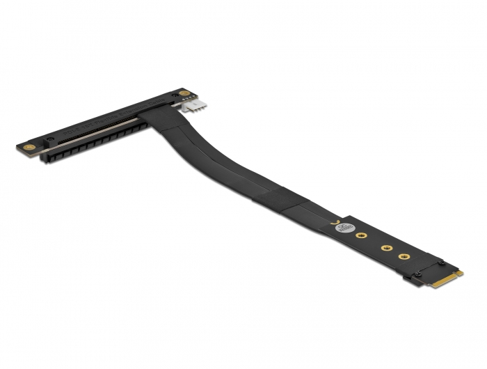 Delock M.2 Key M zu PCIe x16 NVMe Adapter gewinkelt mit 20 cm Kabel Schwarz