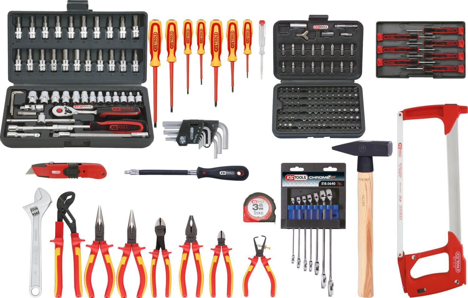 KS TOOLS Premium Max Elektriker-Werkzeugkoffer, 195-tlg. (117.0195)