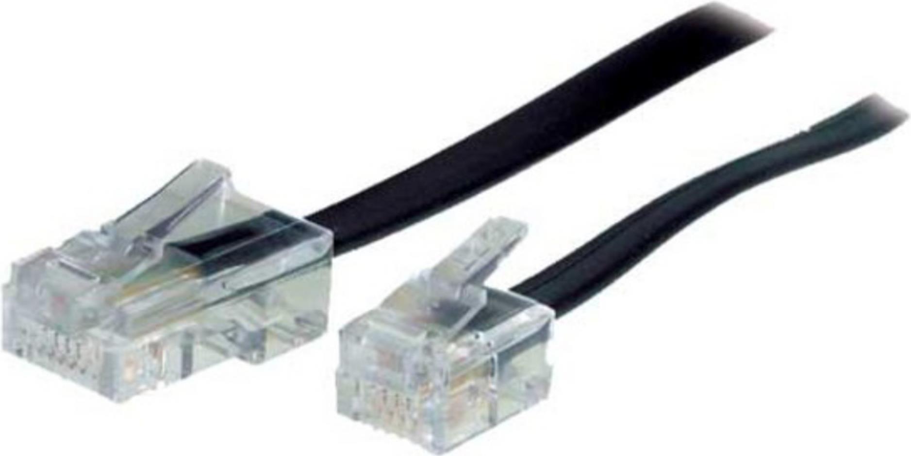 Anschlußkabel 10m St-St Western 8/4 RJ45-6/4 RJ11 (TC 70260 / 68578)