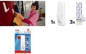 tesa Powerstrips XL Eckig Klebehaken für max. 3,0 kg 36,1 x 29,7 mm (59029-00000-00)