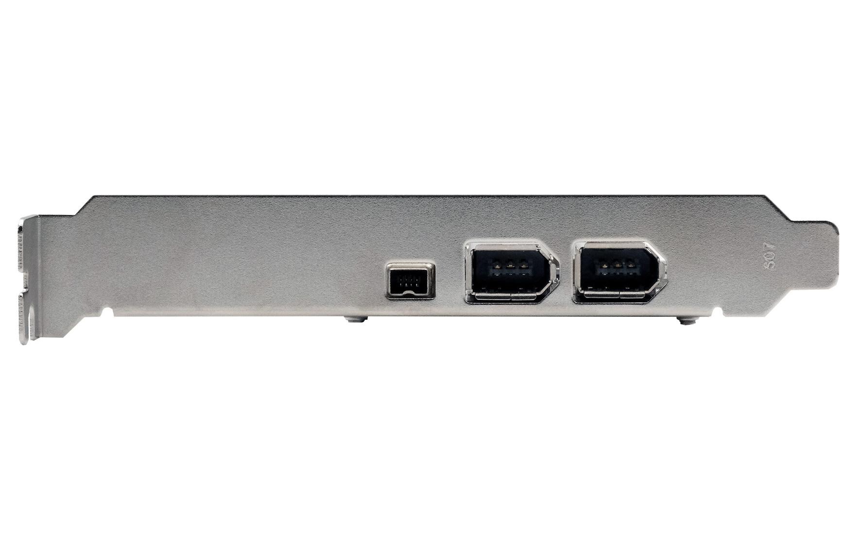 Exsys EX-16600 PCIe FireWire IEEE 1394a Schnittstellenkarte 4 Ports Schwarz, Edelstahl