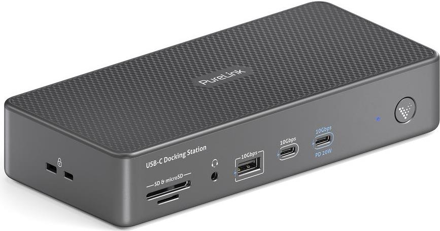 PureLink VL-D220 laptop-dockingstation & portreplikator Kabelgebunden USB 3.2 Gen 2 (3.1 Gen 2) Type-C Grau (VL-D220)
