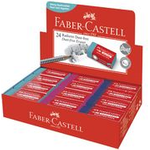 FABER-CASTELL Kunststoff-Radierer DUST-FREE, im Display für optimale Radierergebnisse mit wenig Abfall, geeignet - 24 Stück (187221)