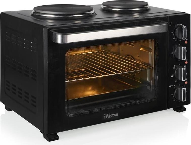Tristar OV-3670 Minibackofen mit Kochplatten 35 L 3200 W Schwarz