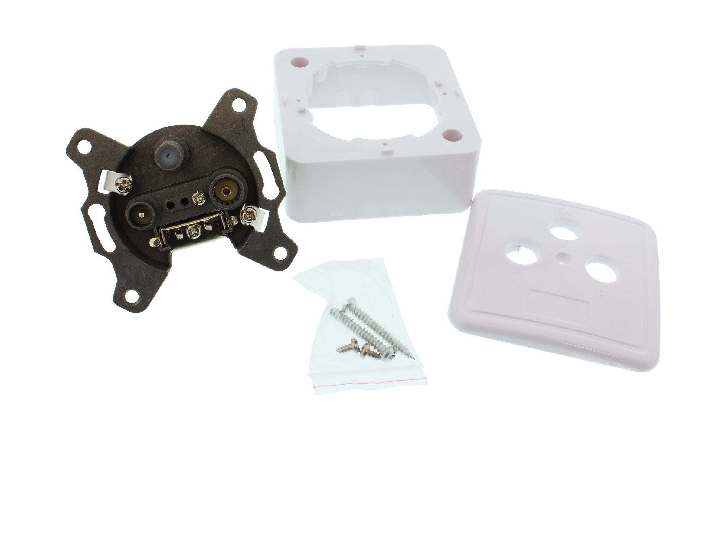 InLine 69983 Antennensteckdose SAT TV Radio Schwarz