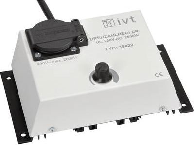 Ivt DR-2000 Hand-Dimmer Wechselspannungssteller Drehzahlregler 2000 W Dimmer (700100) (geöffnet)