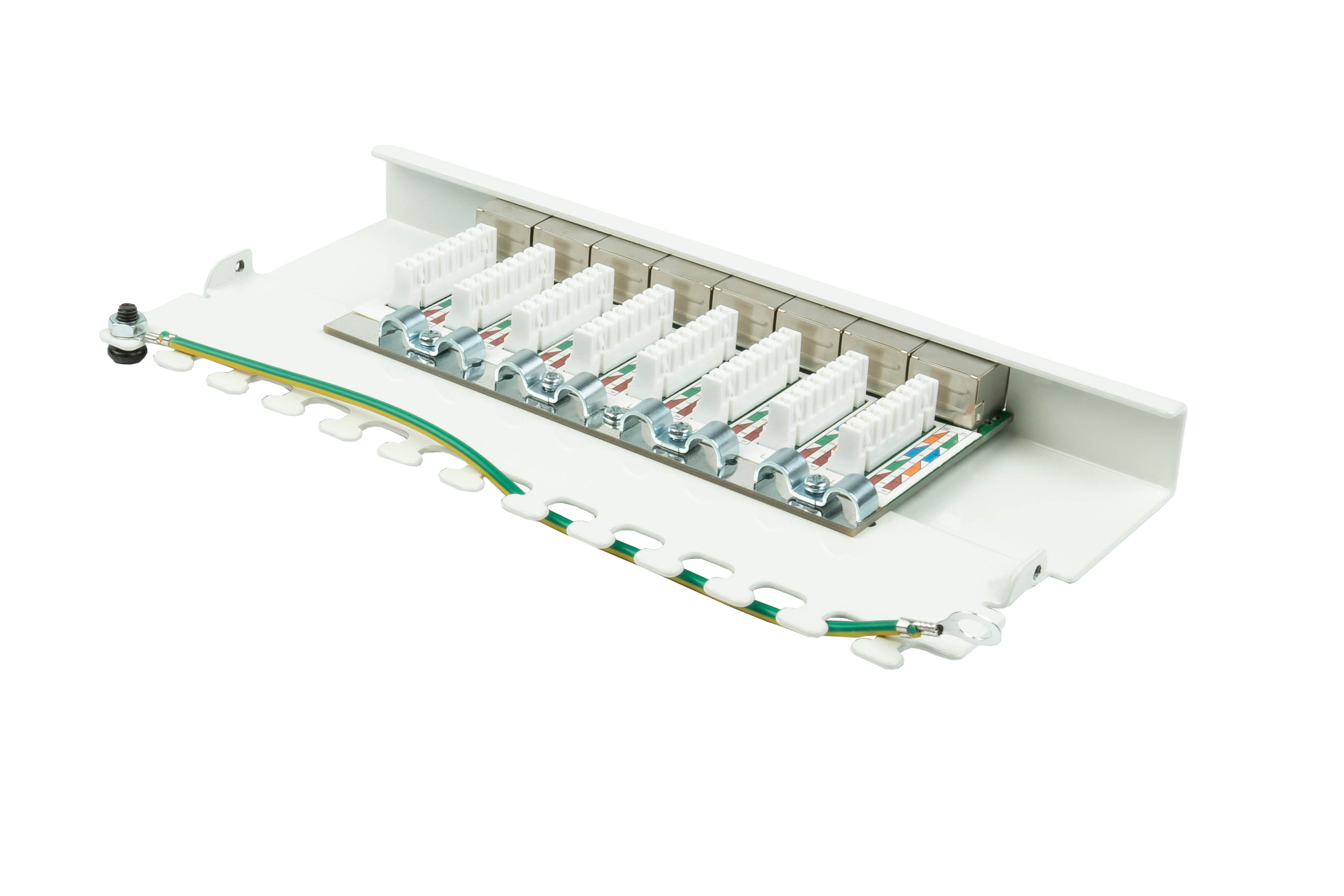 Good Connections GC-N0119 Patchpanel Cat. 6A 8-Port 0,5 HE STP Reinweiß (RAL 9010)
