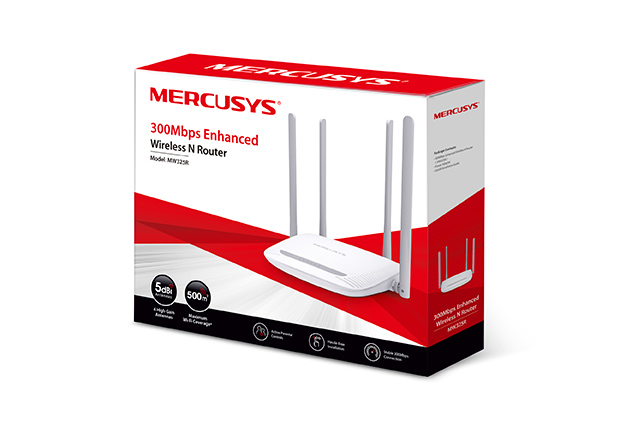 Mercusys MW325R WLAN-Router Wi-Fi 4 (802.11n) 300 Mbps Einzelband 2,4 GHz Weiß