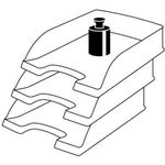 Esselte-Leitz LEITZ Briefablage Plus Standard, A4, Polystyrol, weiß senkrecht oder versetzt stapelbar, großer Greifausschnitt, - 5 Stück (5227-00-01)