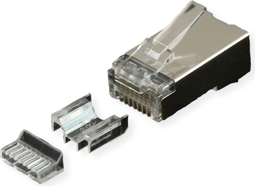 ROLINE RJ45-Stecker Kat.6A geschirmt+Einsatz 10 St. (21.17.3099)