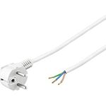 Wentronic Goobay Schutzkontaktkabel abgewinkelt zum Konfektionieren, 5 m, Weiß - Typ F (Typ F, CEE 7/7) > lose Kabelenden (93313)