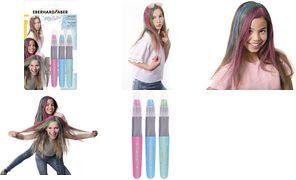 EBERHARD FABER Haarkreide-Set Metallic, 3er Set einfache Anwendung auf trockenem Haar, leicht auswaschbar, - 1 Stück (579205)