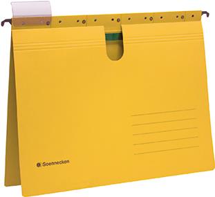SOENNECKEN Hängehefter gelb A4 kfm.Heftung 220g Recyclingkarton 25 Stück/Pack. (2018)