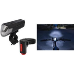 FISCHER Akku-USB-LED Beleuchtungs-Set TWIN, 80 Lux Frontleuchte bis 80 Lux, umschaltbar auf 40 Lux/20 Lux, - 1 Stück (50635)