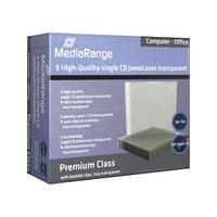 CD Leerbox MediaRange 5pcs Single clear retail (BOX31-T)