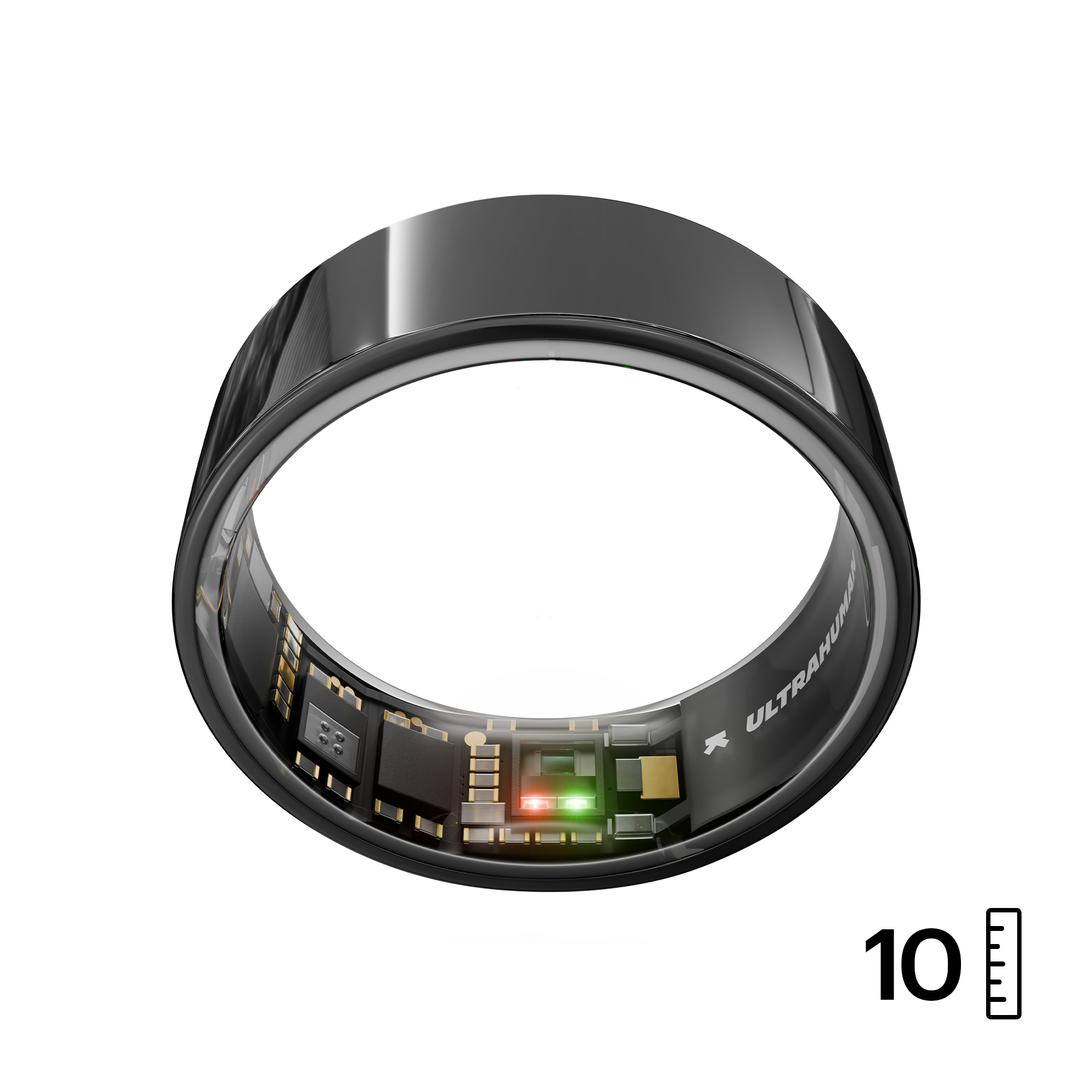 Ultrahuman Ring Air Smart Ring Schlaf- und Fitness-Tracking Herzfrequenz Bluetooth 5.0 Aster Black