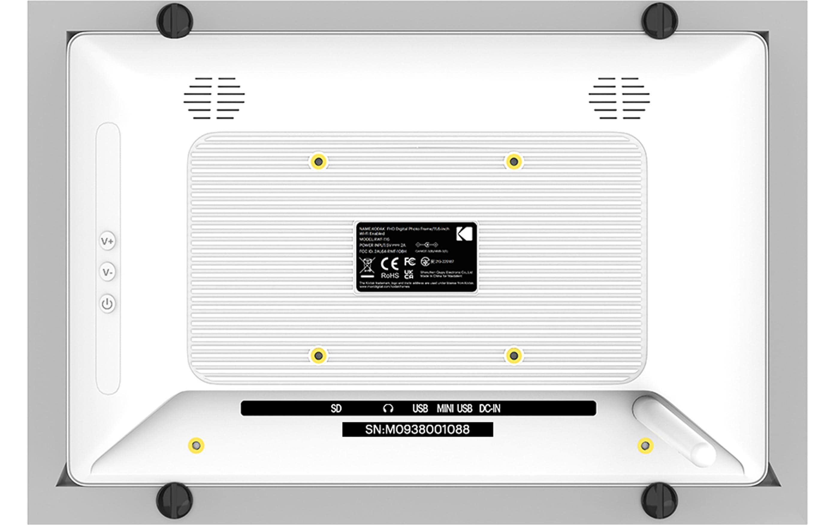 Kodak RWF-116B 11.6" WiFi Digitaler Bilderrahmen Grau, Weiß