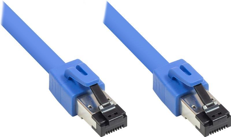 GOOD CONNECTIONS Patchkabel Cat. 8, S/FTP, PiMF, halogenfrei, 2000MHz, blau, 10m