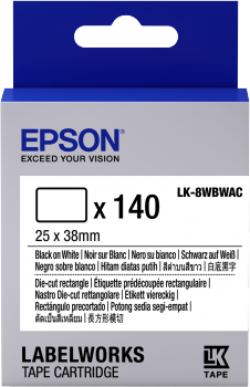EPSON TAPE - LK8WBWAC D-CUT R BLK/