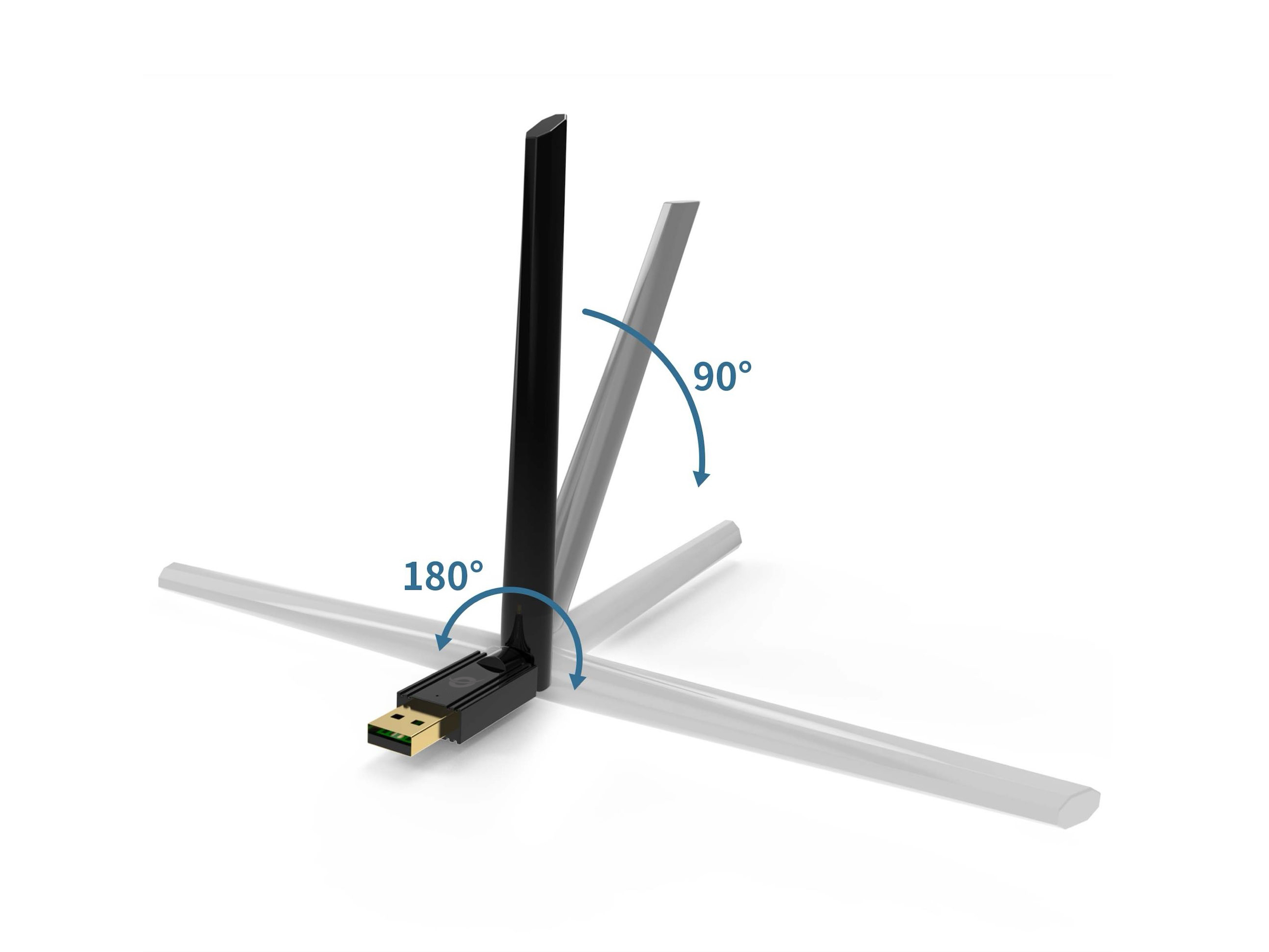 Conceptronic ABBY17B USB Bluetooth 5.3 Adapter mit externer Antenne Schwarz