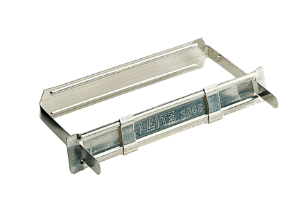 LEITZ Heftverschluss Fastener, aus Metall Aufreihband und Deckschiene mit 2 Schiebern, für Standard- (3068-00-00)