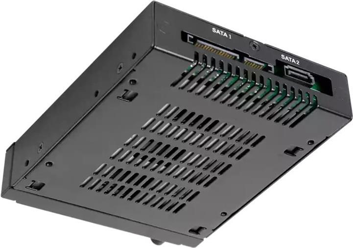 ICY DOCK ToughArmor EX MB492SKL-B Wechselrahmen 2x 2,5" SATA/SAS für 1x 3,5" Schwarz
