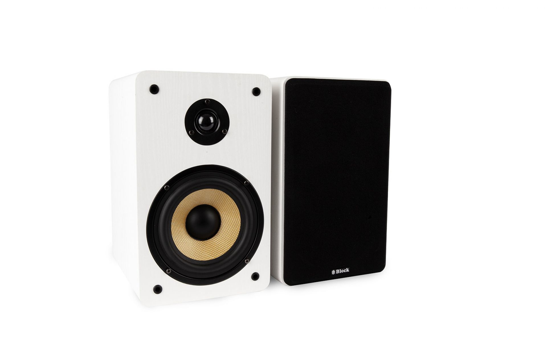 Audioblock Block S-250 2-Wege Lautsprecher-Paar 40 W Weiß