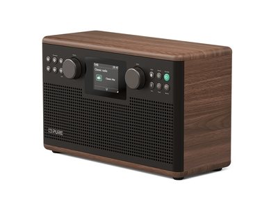 Pure Acoustics Classic H6 DAB+/FM Internet-Radio 30W Braun/Walnuss