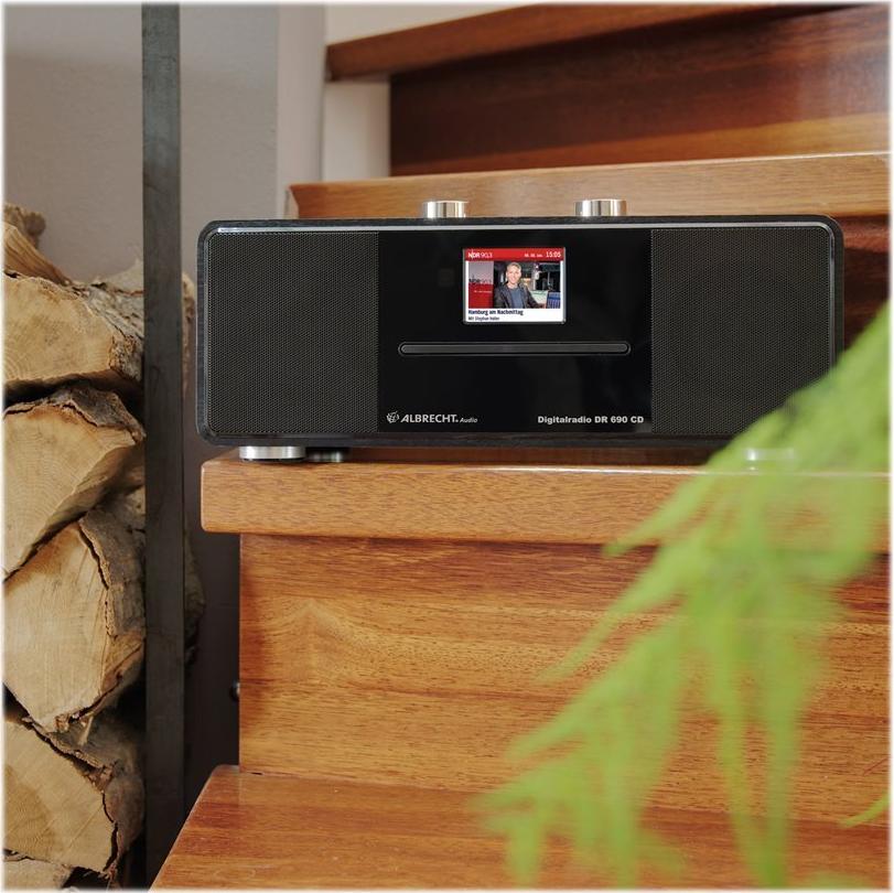 Albrecht DR 690 CD Hybridradio mit Bluetooth und CD-Player Schwarz