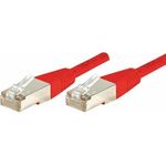 Patchkabel F/UTP, CAT.6a, rot, 10,0 m Für 10 Gigabit/s, mit besonders schmalem Knickschutz (859539)