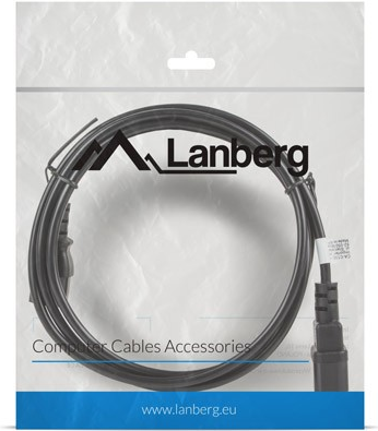 Lanberg CA-C13E-11CC-0018-BK Stromkabel Schwarz 1,8 m C13-Koppler C14-Koppler (CA-C13E-11CC-0018-BK)