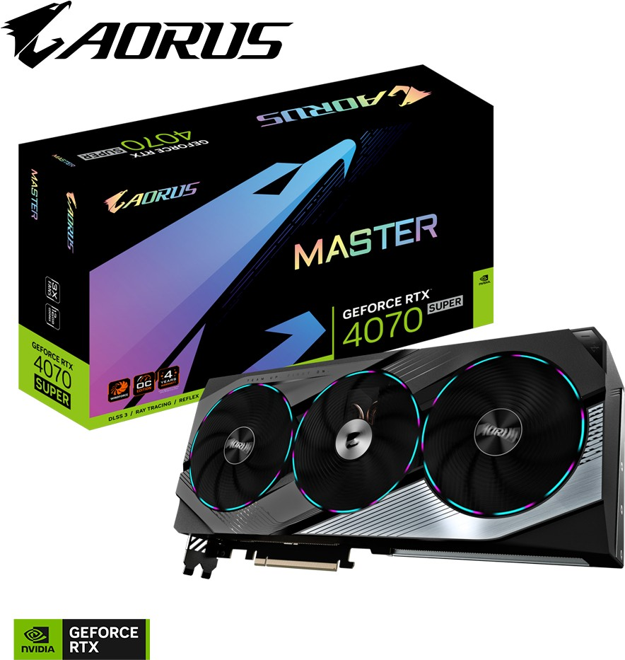 AORUS GeForce RTX 4070 SUPER MASTER 12G (GV-N407SAORUS M-12GD)