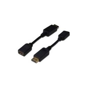 Assmann DisplayPort adapter cable. DP - HDMI type A M/F. 0.15m.w/interlock. DP 1.1 compatible. UL. bl. w/o shielding. 32AWG (AK-340408-001-S)