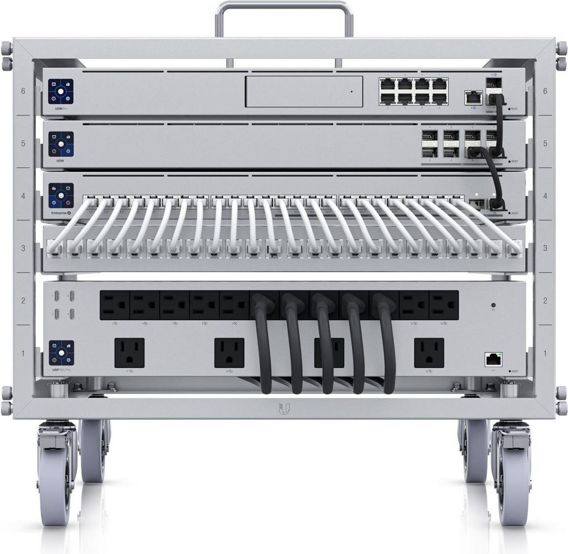 Ubiquiti UniFi U-Rack-6U-TL Mobiles Regal 6U Werkzeugfrei Grau