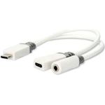 Nedis CCBW64922WT01 Videokabel-Adapter 0,1 m USB Typ-C USB Type-C + 3.5mm Weiß (CCBW64922WT01)
