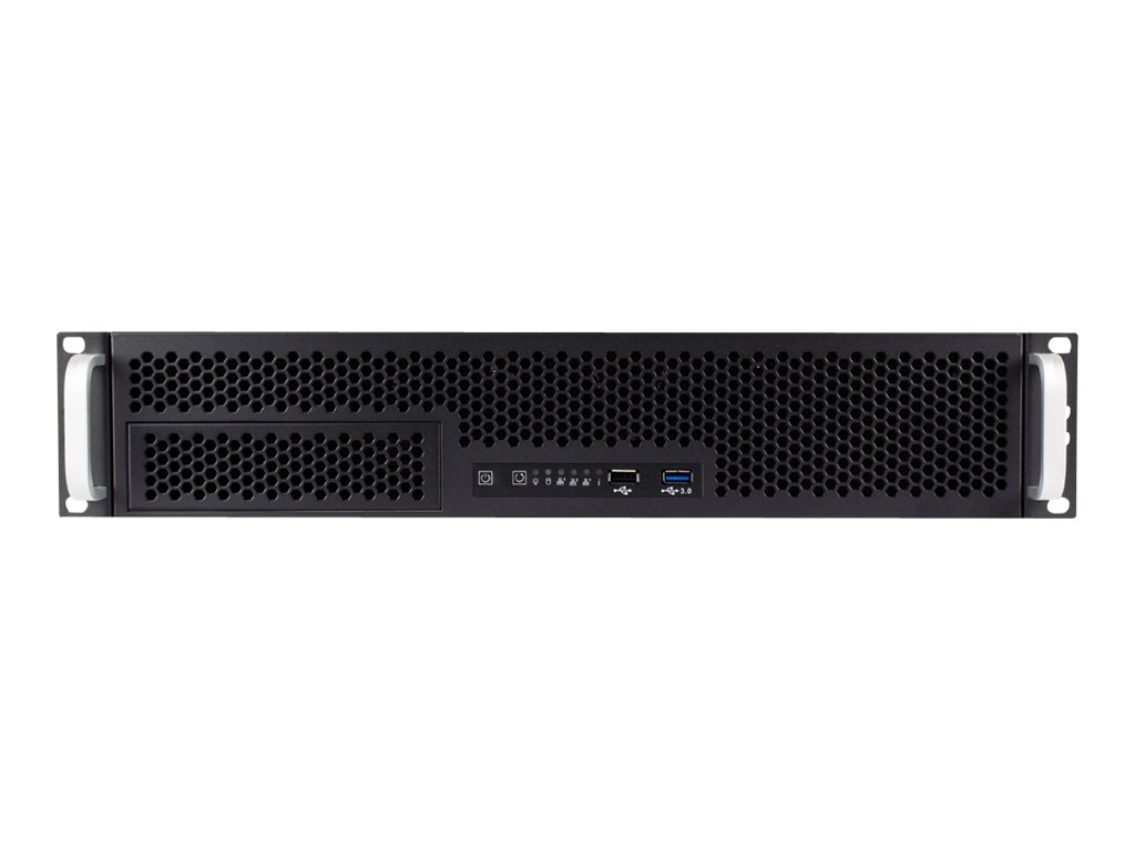 FANTEC SG-290 2HE 19" Servergehäuse ohne Netzteil Schwarz, Silber