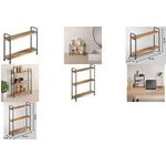 metaltex Gewürzregal York LAVA, 3 Etagen Regalböden aus geöltem Akazienholz, rutschfeste Puffer, - 1 Stück (350803000)